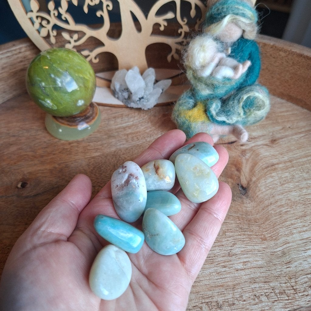 8x Amazoniet, Ophalen of Verzenden, Mineraal