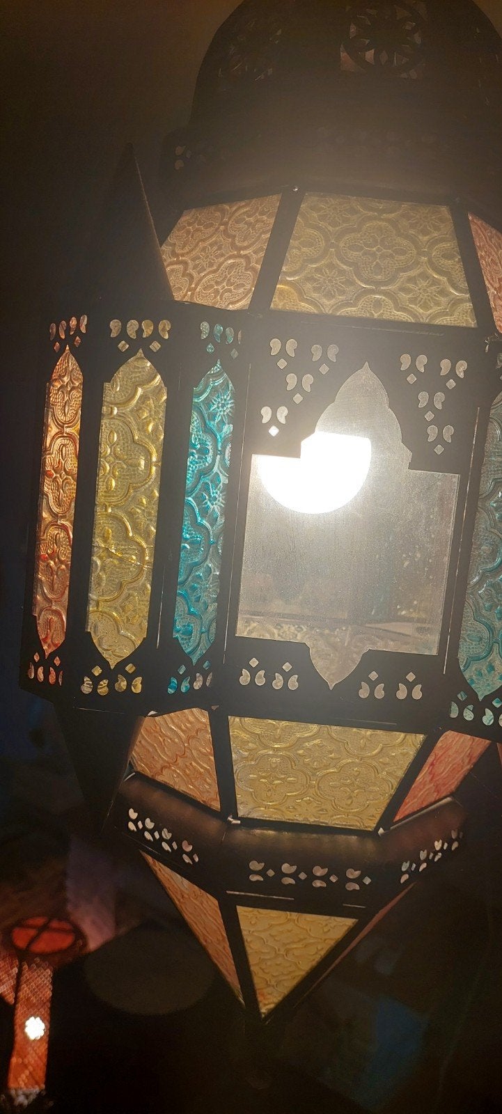 Oosterse hanglamp - 65 cm hoog, Ophalen, Oosters, Marokkaans, Gebruikt, E27 (groot)