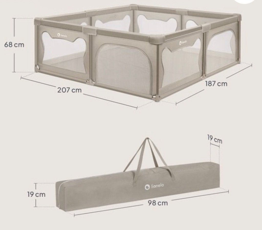 Lionelo Willow XL box, Kinderen en Baby's, Boxen, Ophalen, Zo goed als nieuw, Rechthoekig