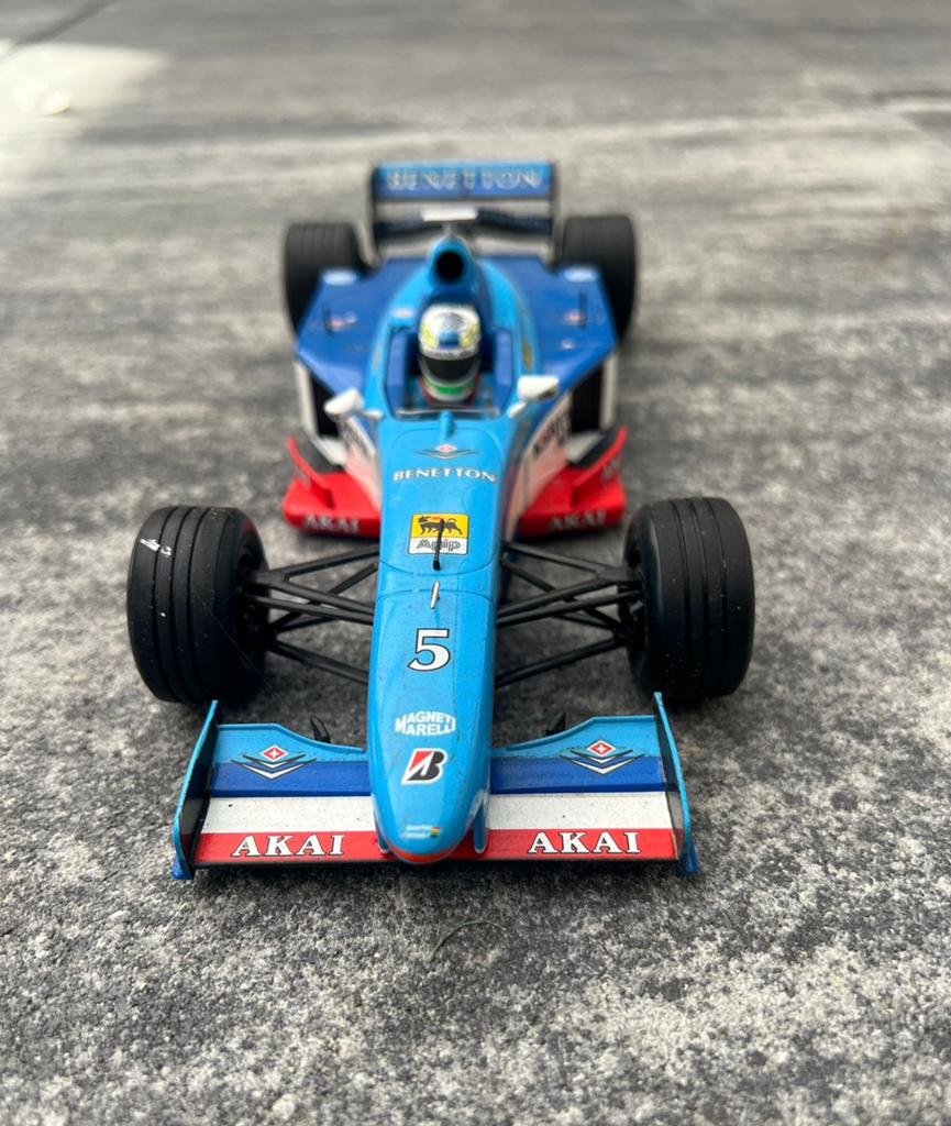 G. Fisichella Benetton B198 1998 Minichamps 1:18 Formula 1, Ophalen of Verzenden, Zo goed als nieuw, Auto, MiniChamps