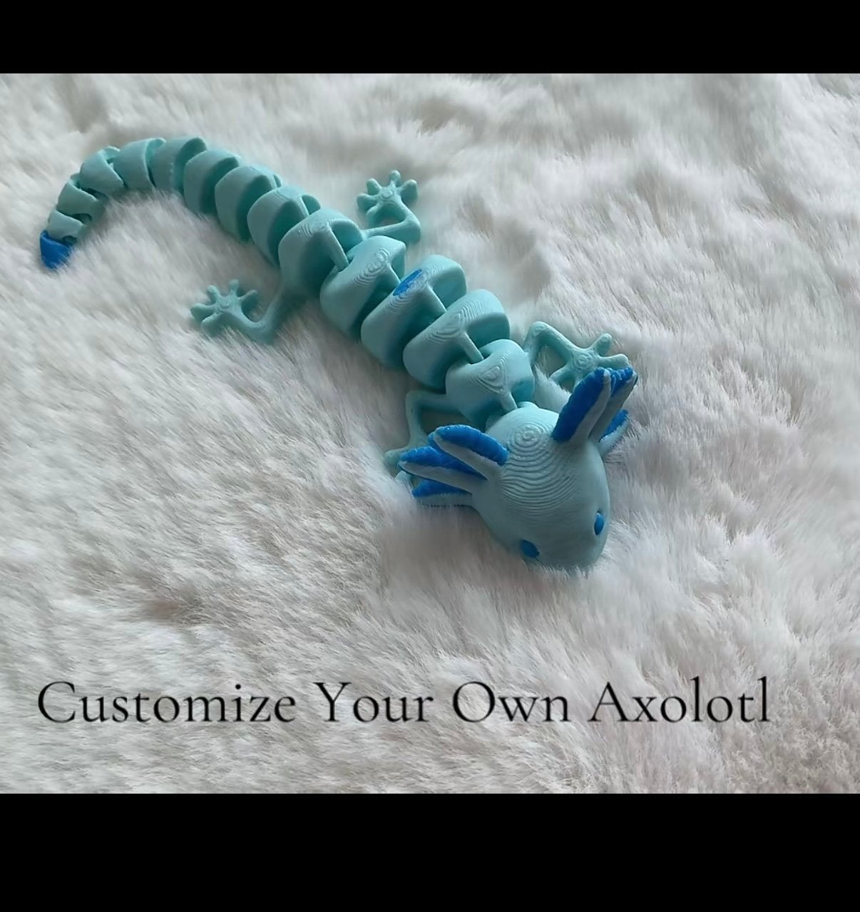 3D Geprinte Axolotl - Flexibel Speelgoed, Verzenden, Nieuw, Jongen of Meisje