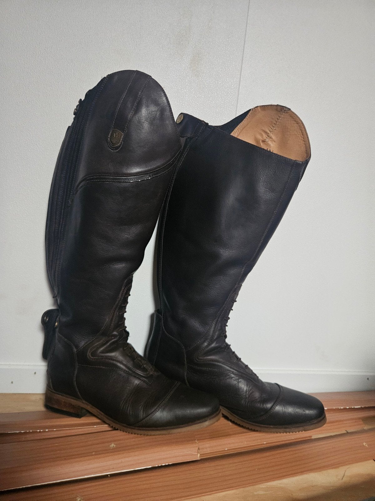 Bruine paardrijlaarzen Mountain Horse maat 38 short wide, Ritssluiting, Dressuur, Overige merken, Ophalen of Verzenden