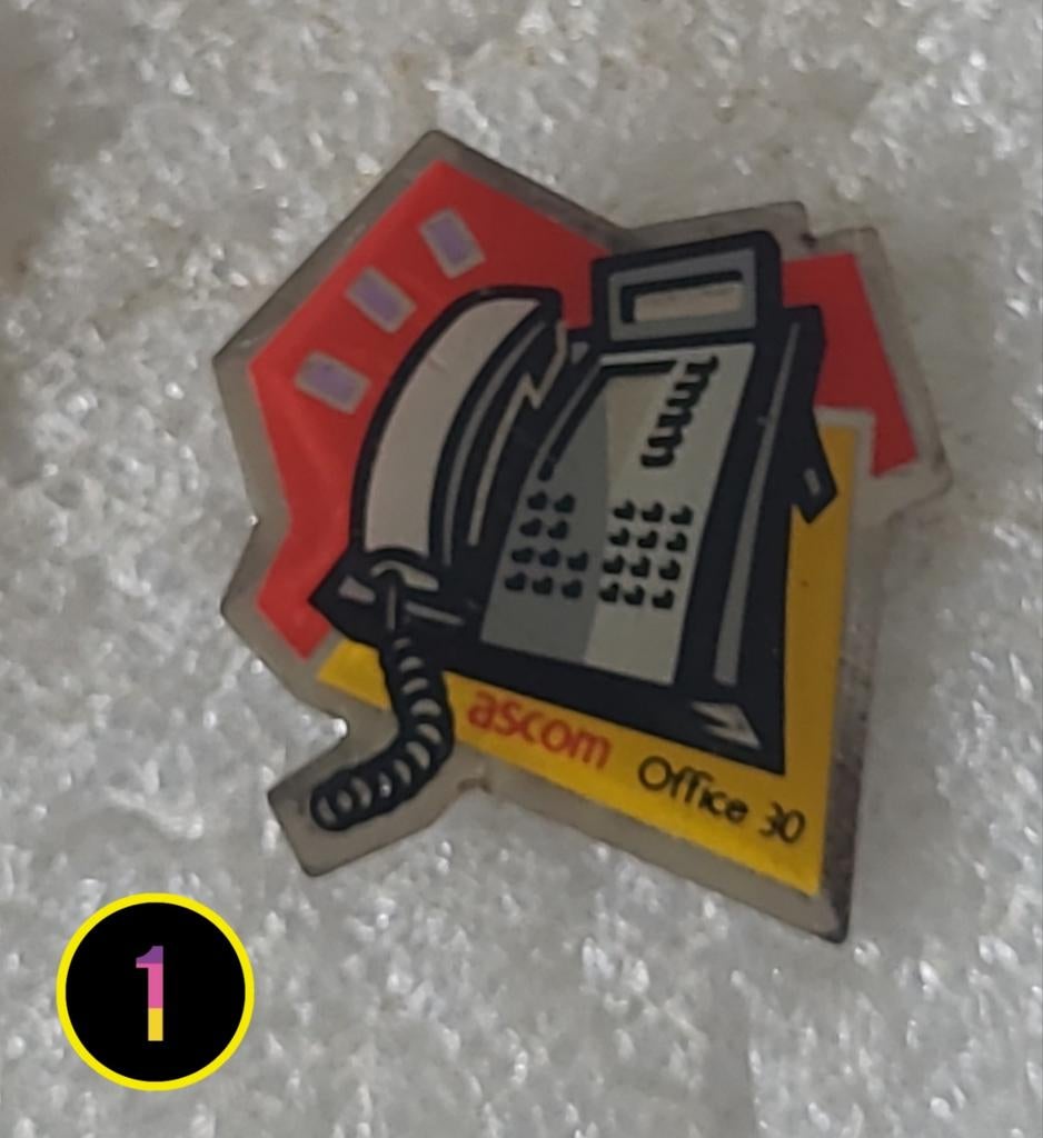 Vintage Ascom Office 30 Telefoon Pin, Verzenden, Gebruikt, Overige onderwerpen, Speldje of Pin