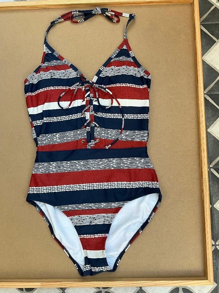 beachwave halter badpak in all over print 44, Nieuw, Badpak, Ophalen of Verzenden, EMMEN