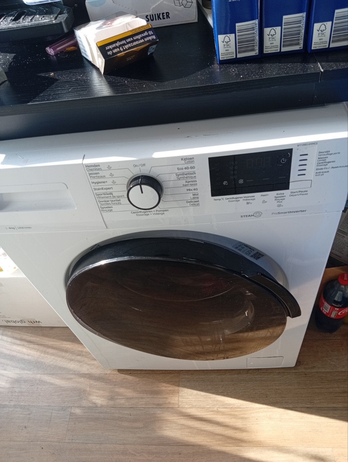 Zo goed als nieuwe wasmachine - 2.5 jaar oud, Ophalen, 1200 tot 1600 toeren, 8 tot 10 kg, Wolwasprogramma