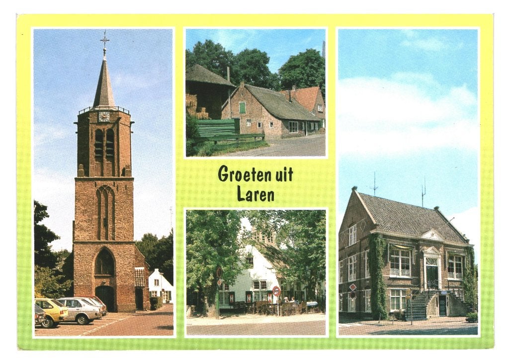 42736 Laren 80+ NH Gelopen met Postzegel, Ophalen of Verzenden, 1980 tot heden, Gelopen, Noord-Holland