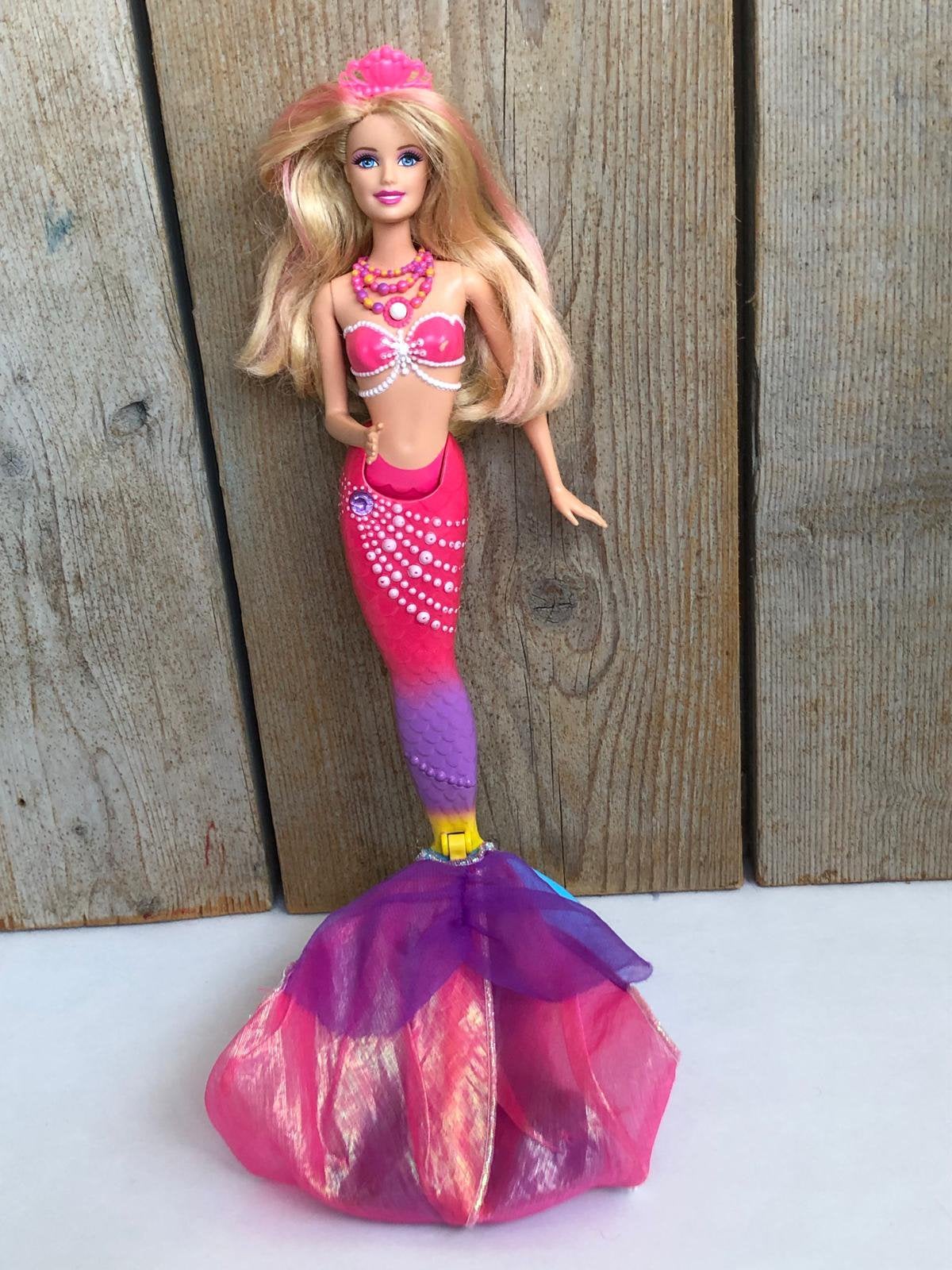 Zeemeermin Barbie roze paars, Ophalen of Verzenden, Zo goed als nieuw, Barbie