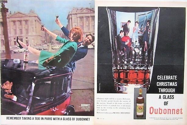 9 vintage advertenties reclames Dubonnet drank 60-70 drank, Verzamelen, Ophalen of Verzenden, Gebruikt, Gebruiksvoorwerp