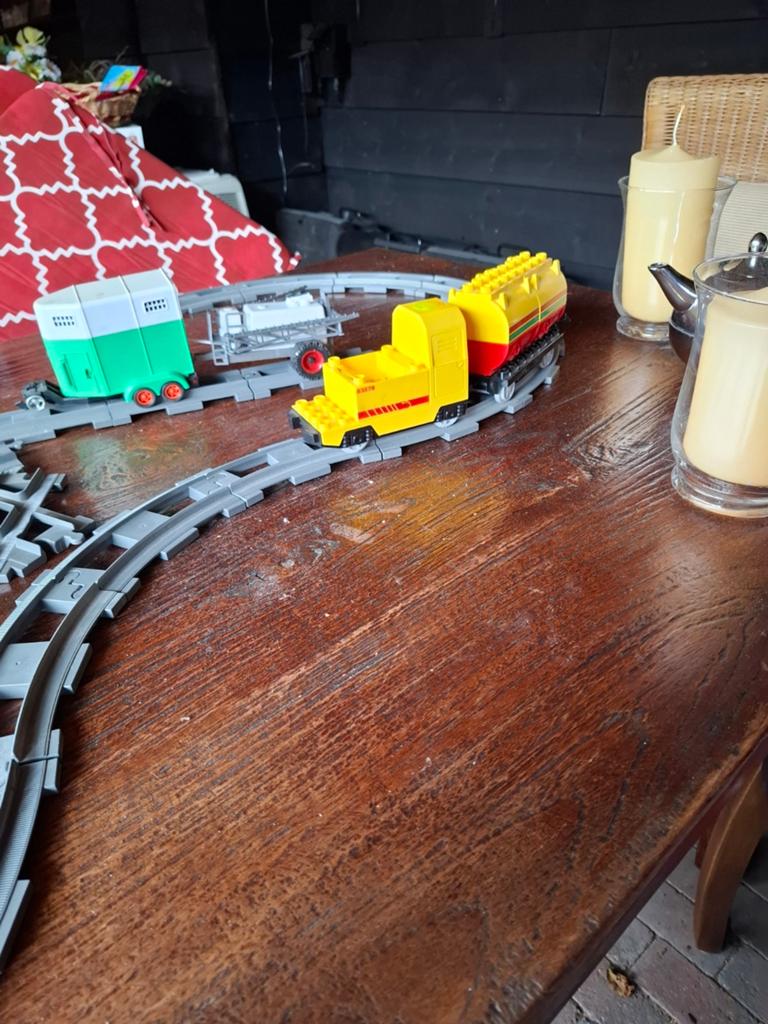 Complete LEGO Duplo Trein met Rails - Werkt Perfect!, Kinderen en Baby's, Speelgoed | Duplo en Lego, Ophalen, Gebruikt, Compleet