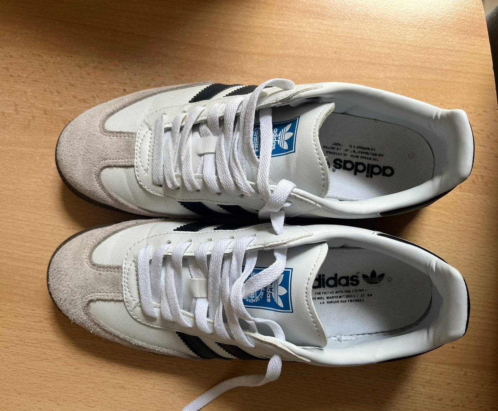 adidas samba, Verzenden, Wit, Zo goed als nieuw, Veterschoenen