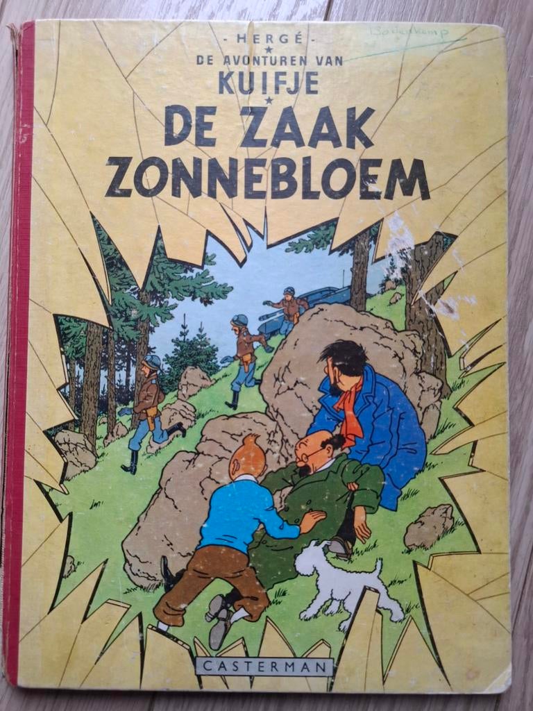 Kuifje: De Zaak Zonnebloem ( 1956 1e druk ), Gelezen, Eén stripboek, Ophalen of Verzenden, Hergé
