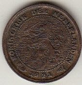 1/2 cent 1921, schaars kleine oplage -Sch.1013, Ophalen of Verzenden, Koningin Wilhelmina, Overige waardes