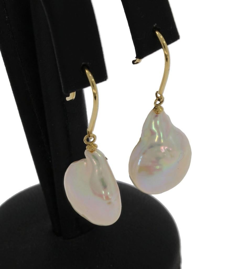 Barok parel 18k gouden luxe set dames oorbellen fraai, Hangers, Voordeelsieraden, Verzenden, Zo goed als nieuw