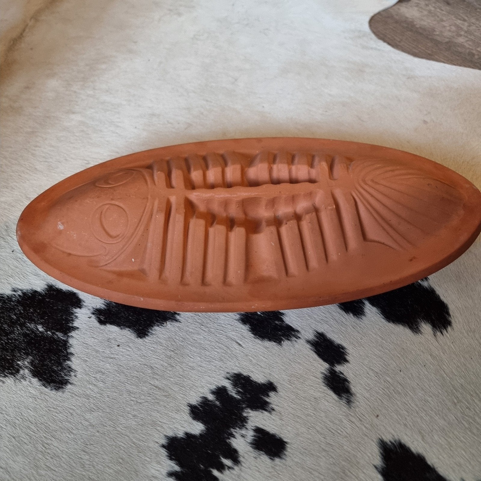 Vintage Ceramiche Partenopee Terracotta Ovenschaal Vis, Ophalen of Verzenden