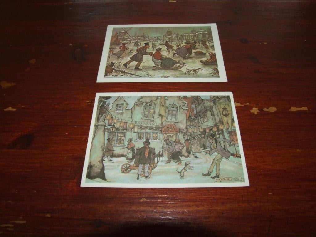 475- ILLUSTRATOR-ANTON PIECK 2x, Gebruikt, Verzenden, Voor 1940, Prent