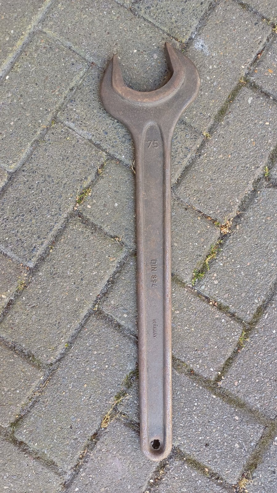 Machine steeksleutel zwaar 75mm sleutel steekslag nummer 75, Ophalen of Verzenden, Gebruikt