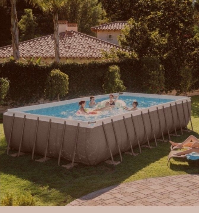 intex ultra xtr opzet zwembad, 120 cm of meer, Gebruikt, 300 cm of meer, Ophalen of Verzenden