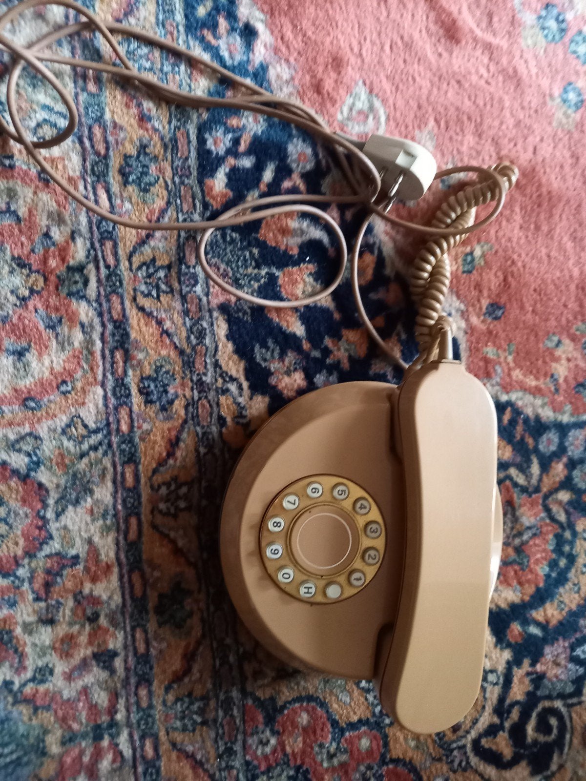 Vintage draaischijf telefoon - Jaren '70 retro design, Ophalen, Gebruikt, 1 handset