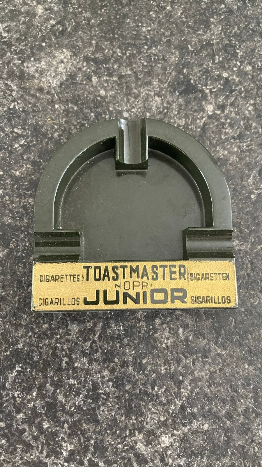 asbak - Groen toastmaster junior, Verzamelen, Rookartikelen, Aanstekers en Luciferdoosjes, Ophalen of Verzenden, Gebruikt, Asbak