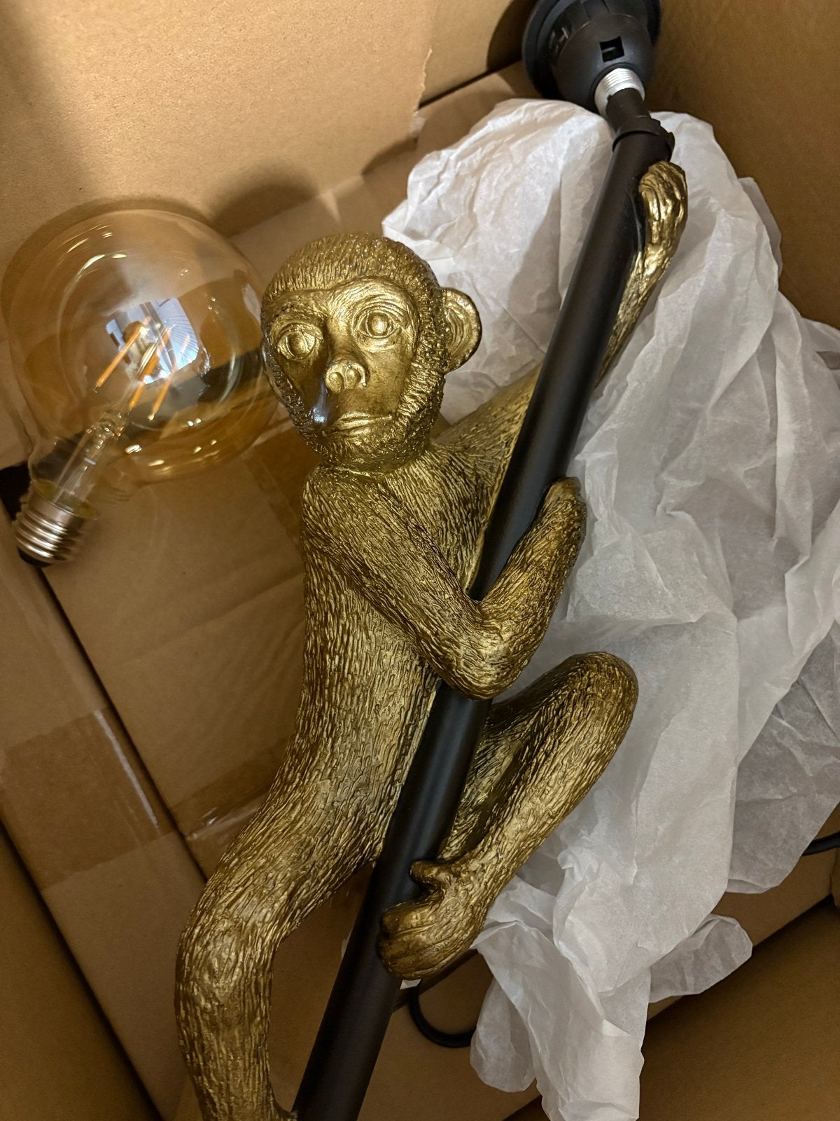 Nieuwe Lucide Vloerlamp met aap, Huis en Inrichting, Kunststof, 100 tot 150 cm, Nieuw, Overige fittingen