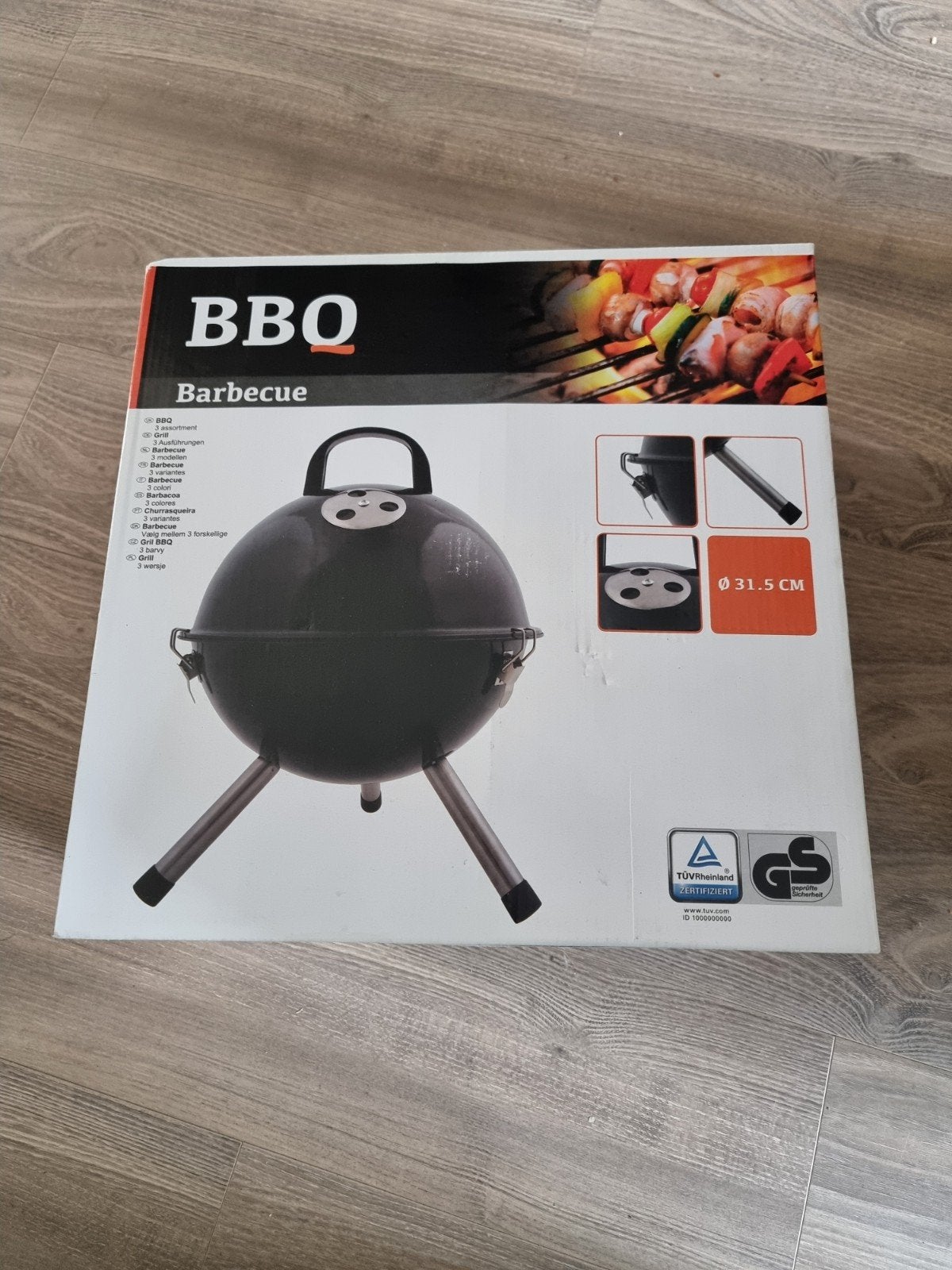 Nieuwe BBQ Barbecue Ø 31.5 CM - Compact en Draagbaar, Tuin en Terras, Ophalen, Nieuw, Onbekend