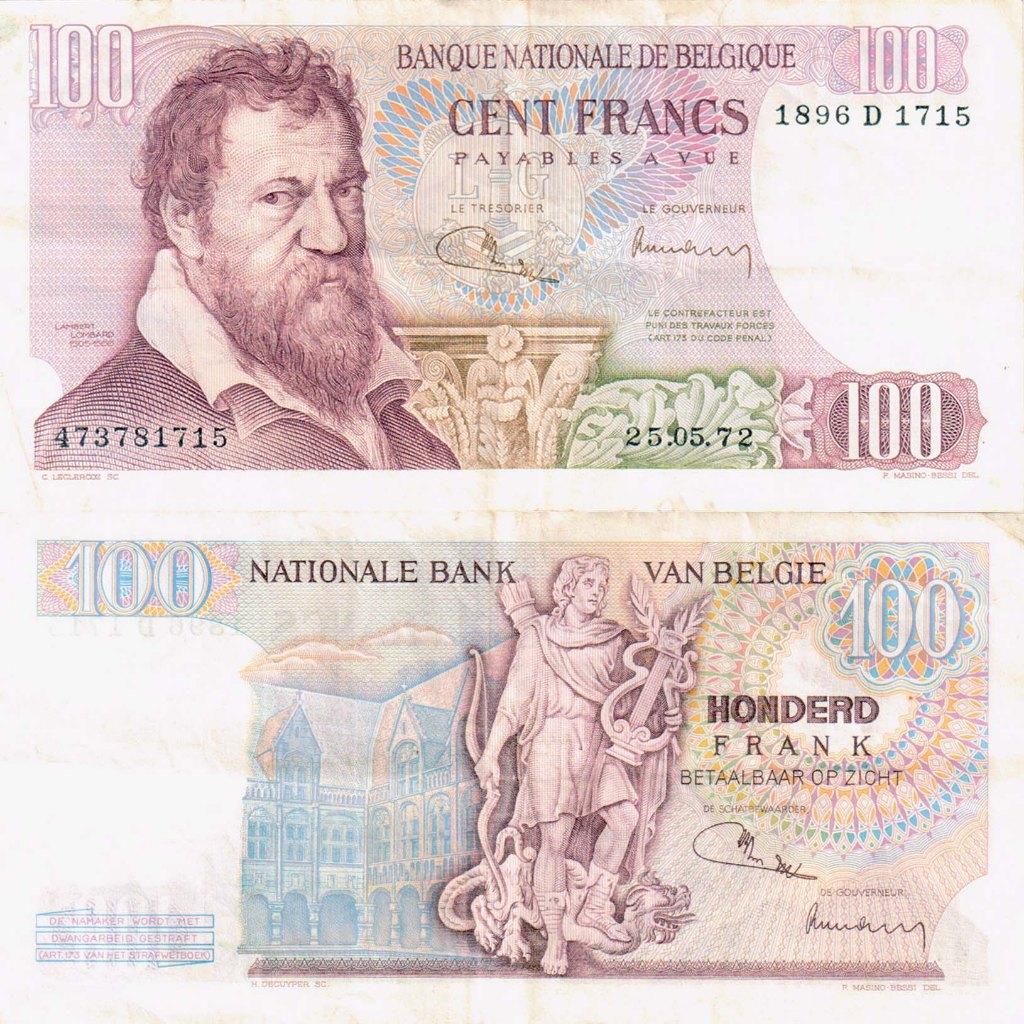 België 100 francs 1972 - VF, Verzenden, België, Los biljet