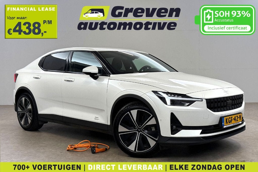Polestar 2 Long Range Single Motor 78 kWh | Snelladen | SOH, Polestar 2, Gebruikt, 1969 kg, Wit