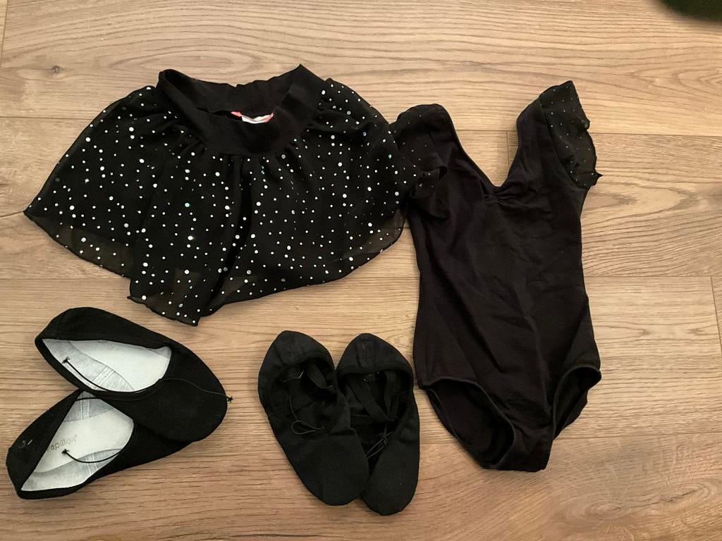 Balletkleding set: pakje, rokje en schoentjes, Sport en Fitness, Ballet, Ophalen of Verzenden, Gebruikt, Kleding