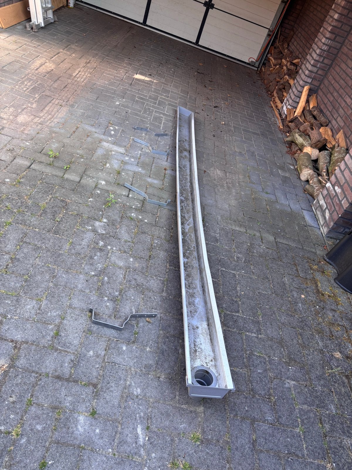 Kunststof en zinken dakgoten - gebruikt, Ophalen, Gebruikt, Pvc, 2 tot 4 meter