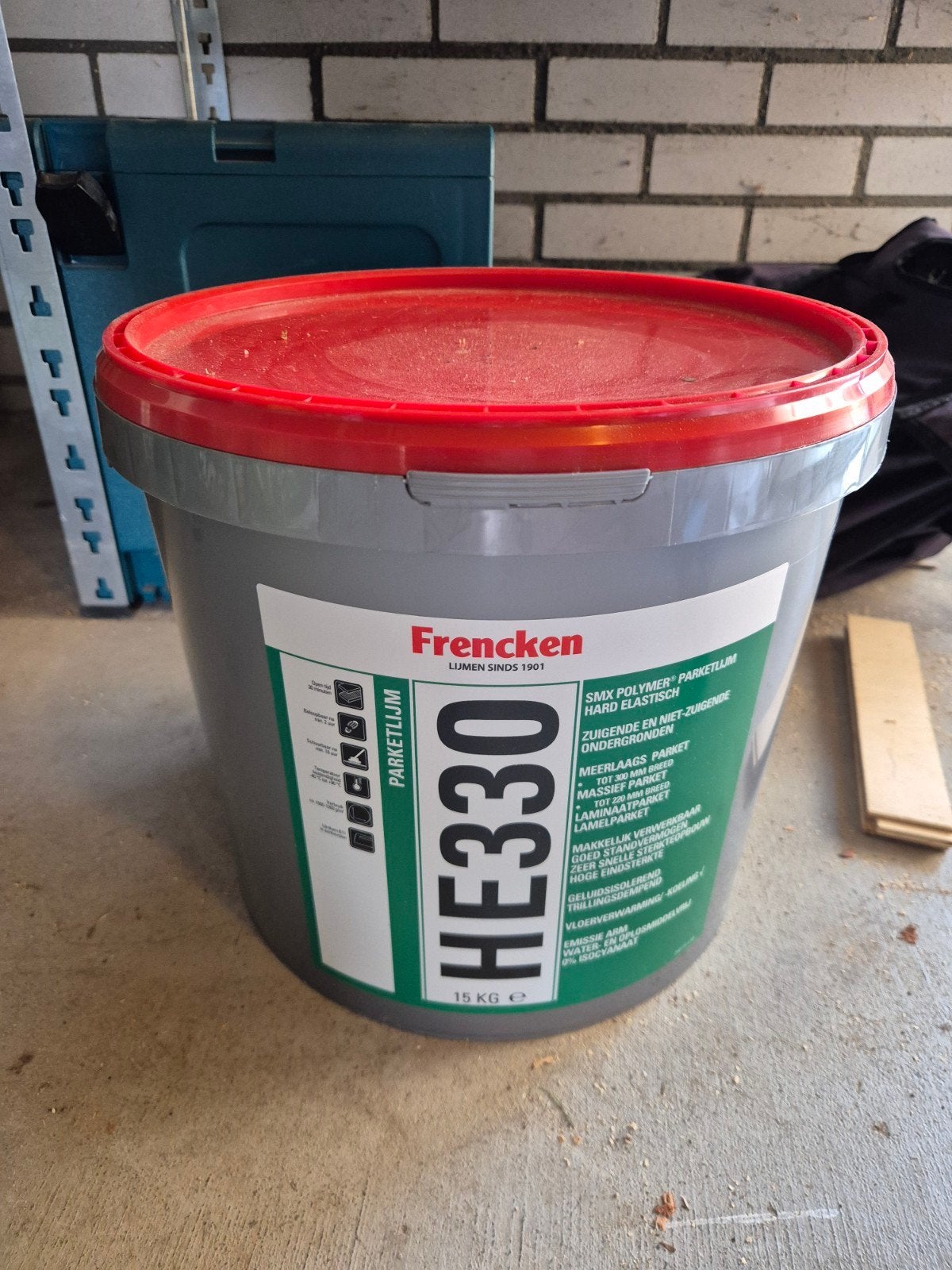 Frencken HE330 Parketlijm - 15 kg, Parket, Overige materialen, Nieuw, Ophalen of Verzenden