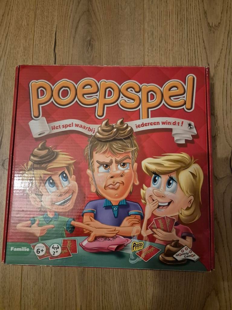 Poepspel: Het hilarische spel waarbij iedereen windt!, Vijf spelers of meer, Ophalen, Gebruikt, Identity Games