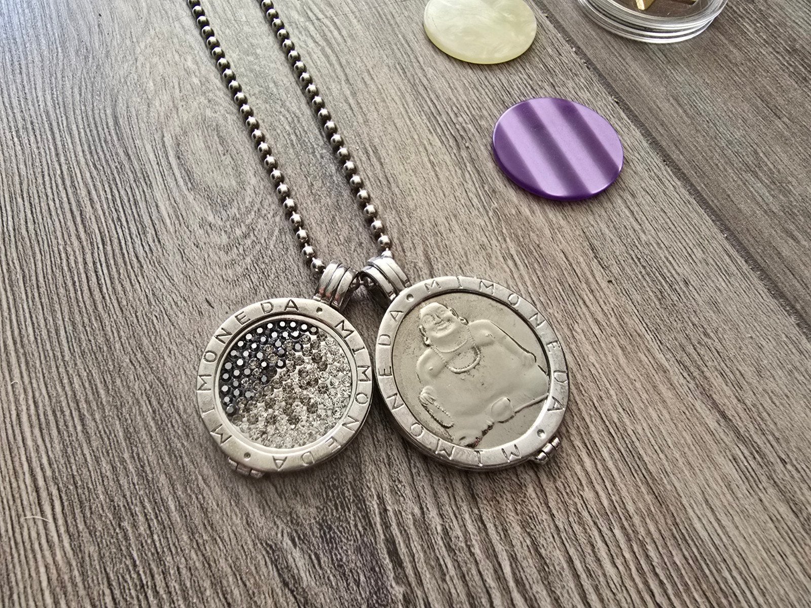 Mi Moneda zilveren ketting, Sieraden, Tassen en Uiterlijk, Met hanger, Ophalen of Verzenden, Zo goed als nieuw, Zilver