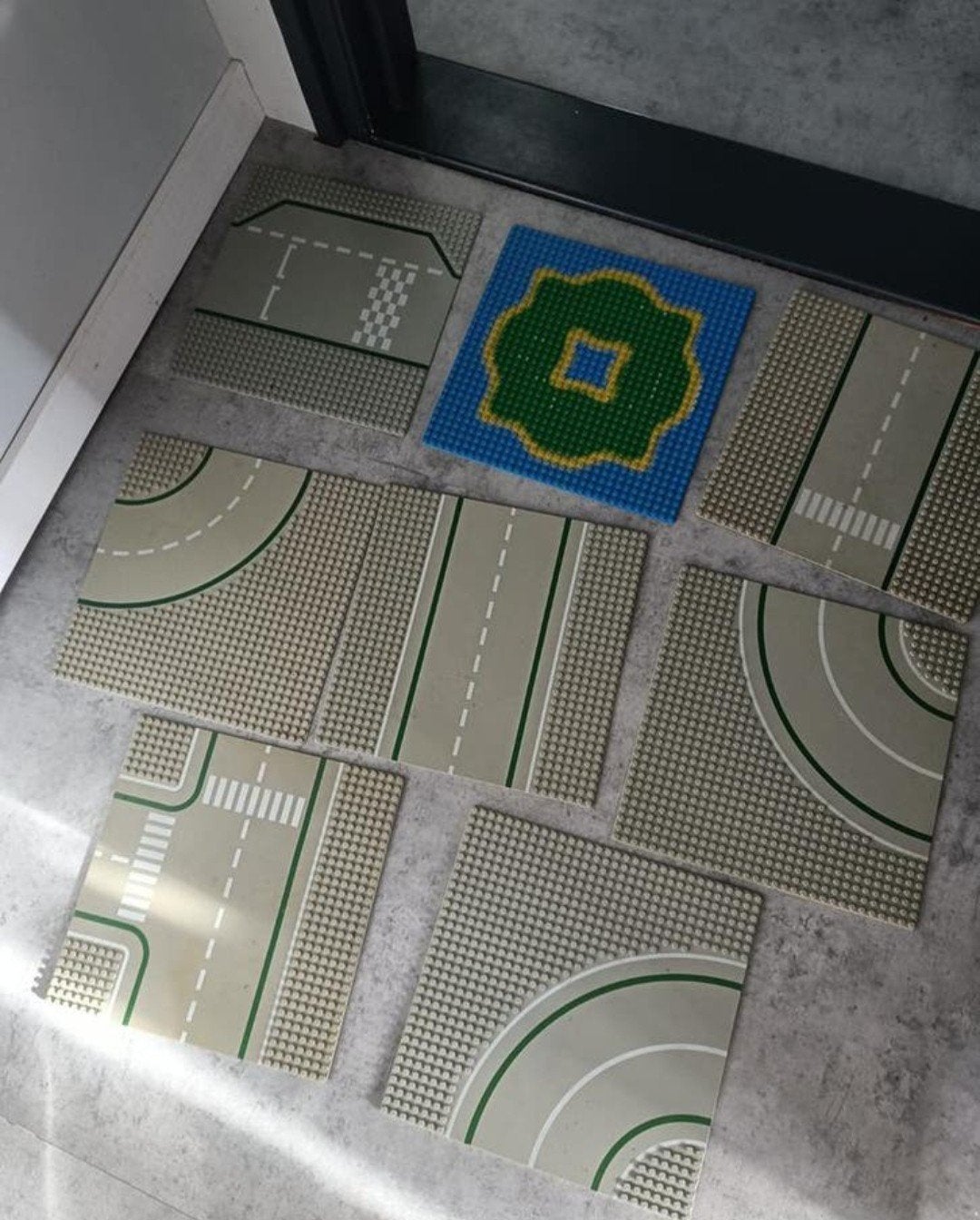 8 Lego Grondplaten: Wegen en Eiland, Ophalen of Verzenden, Gebruikt, Grondplaat, Lego
