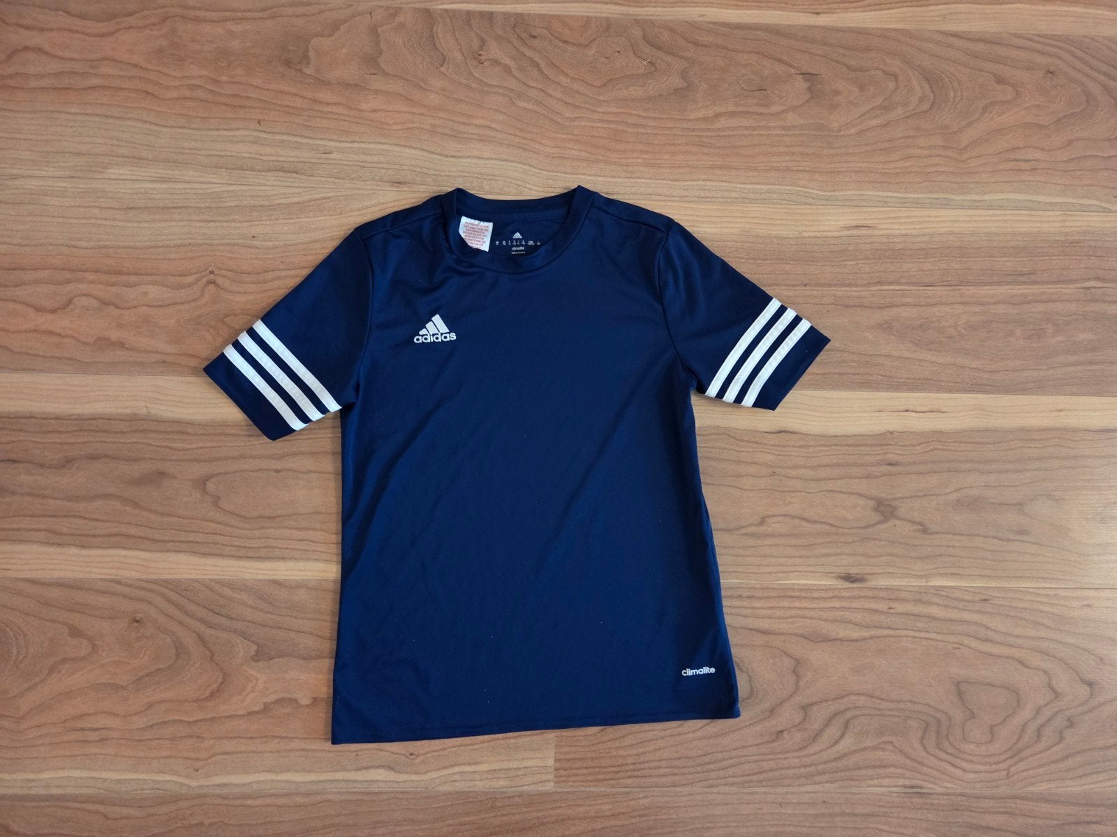 Adidas Voetbalshirt Maat 152 - Donkerblauw Climalite, Kinderen en Baby's, Adidas, Gebruikt, Jongen of Meisje, Sport- of Zwemkleding