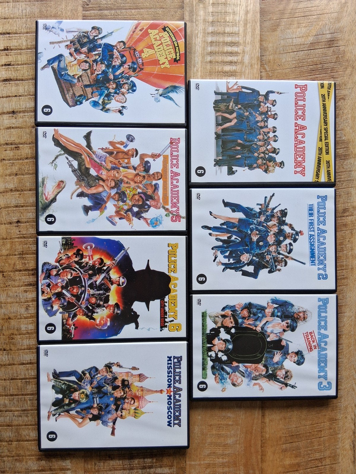 Police Academy DVD set - Complete Collectie, Nederlands, Ophalen of Verzenden, Vanaf 6 jaar, Inclusief doosje