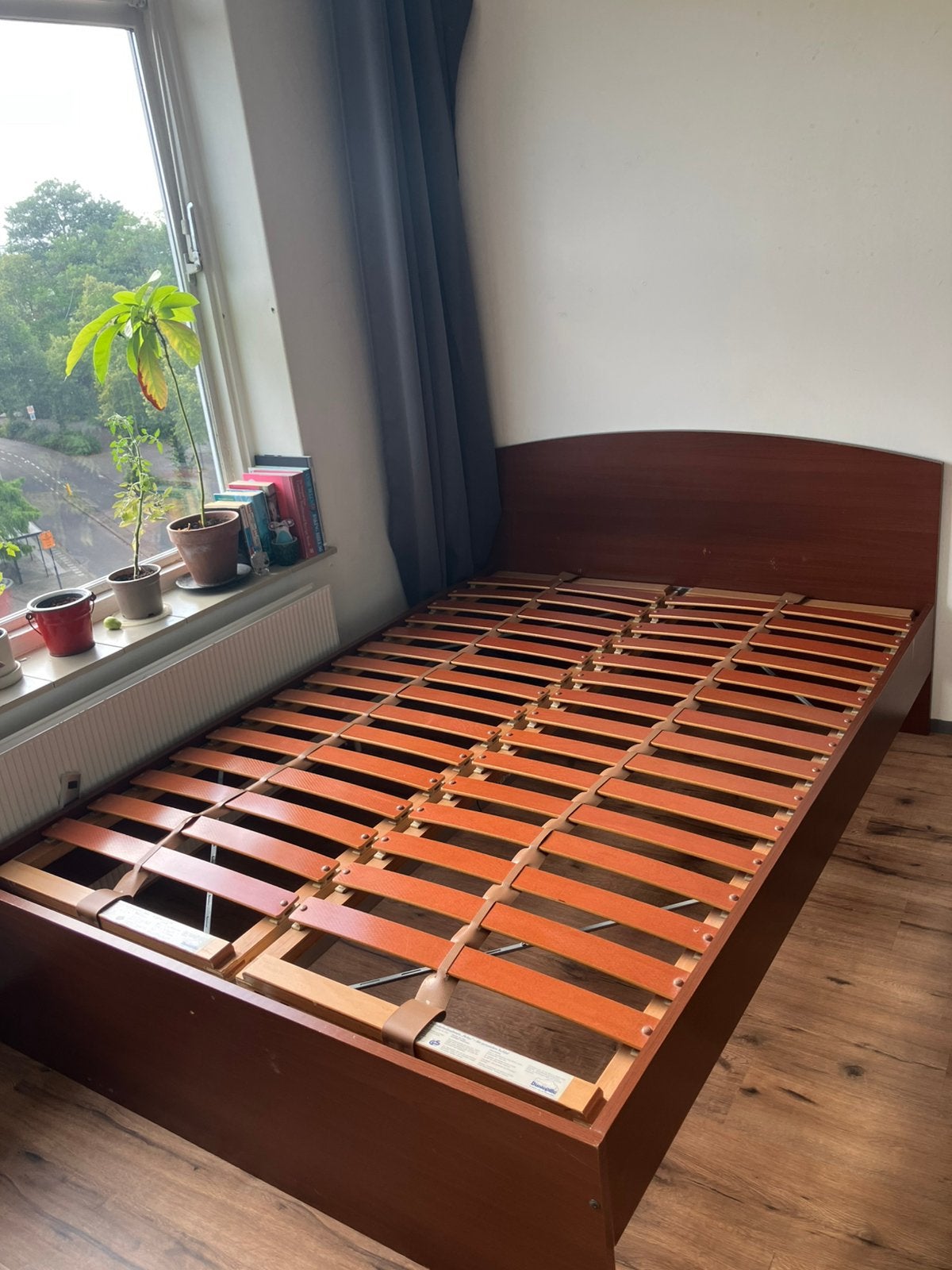 Ikea malm bed 140x200 (excl matras), Ophalen, Gebruikt, Bruin, Tweepersoons