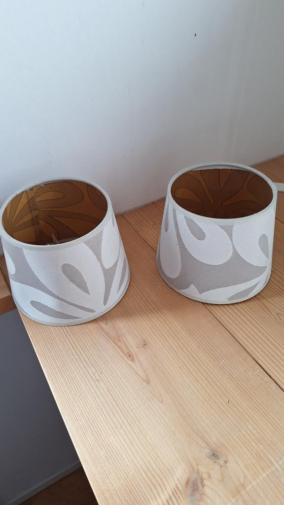 2 leuke lampenkappen, Ophalen of Verzenden, Grijs, Rond