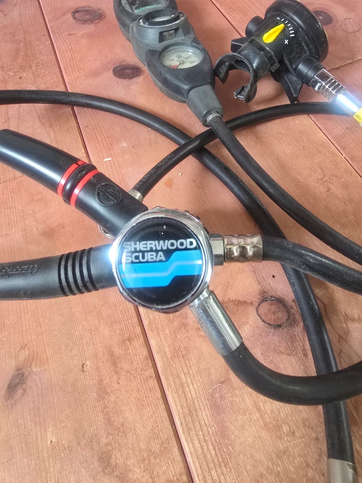 Duikregelaar set met manometer en duikcomputer, Watersport en Boten, Duiken, Gebruikt, Ophalen