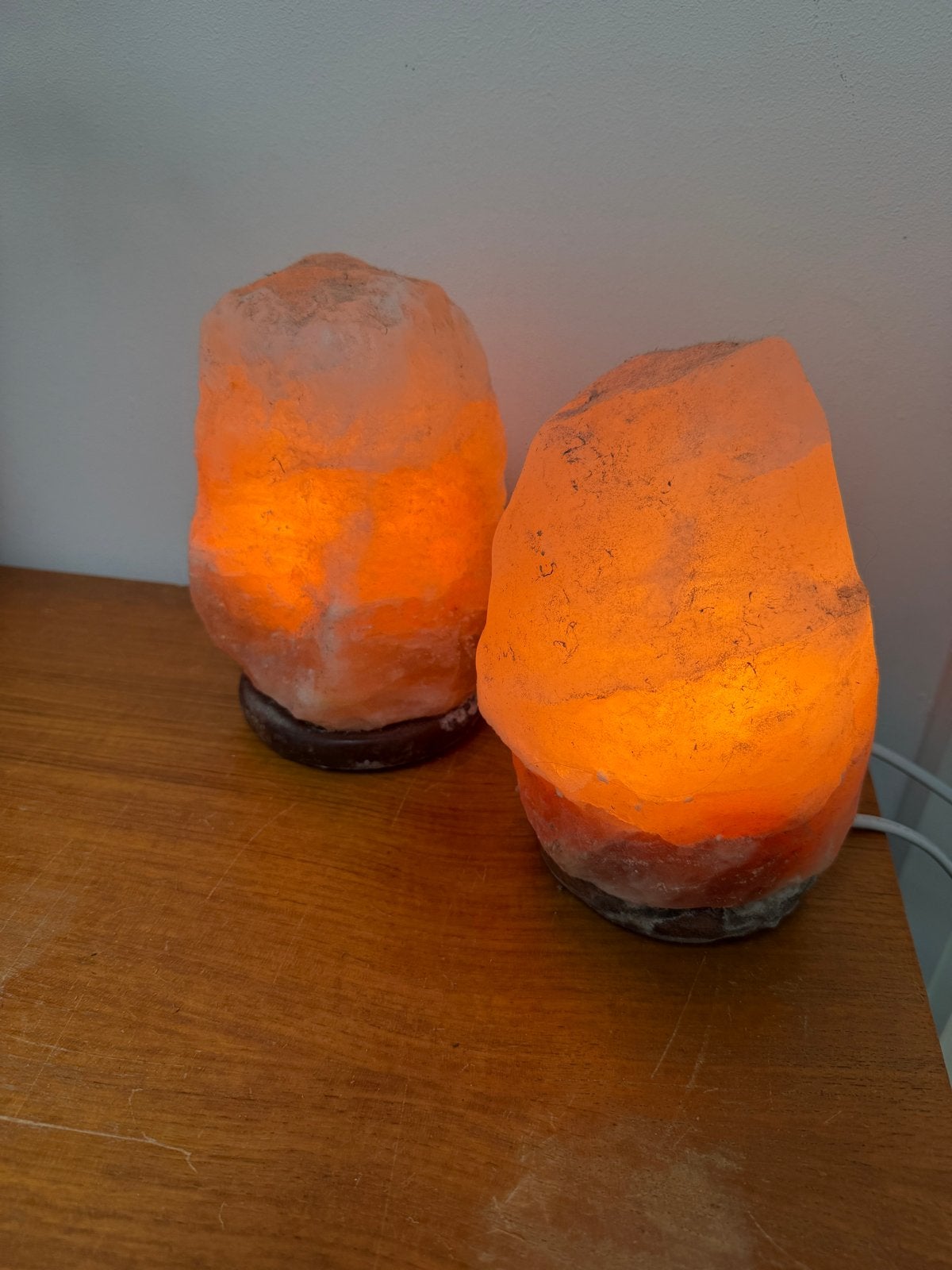 Himalaya Zoutlampen - Set van 2, Ophalen, Overige merken, Gebruikt, Natuurlijk materiaal
