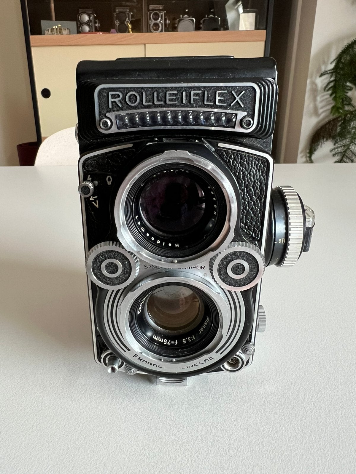 Rolleiflex 3.5F planar, oleson screen, Gebruikt, Compact, Ophalen of Verzenden, Overige Merken