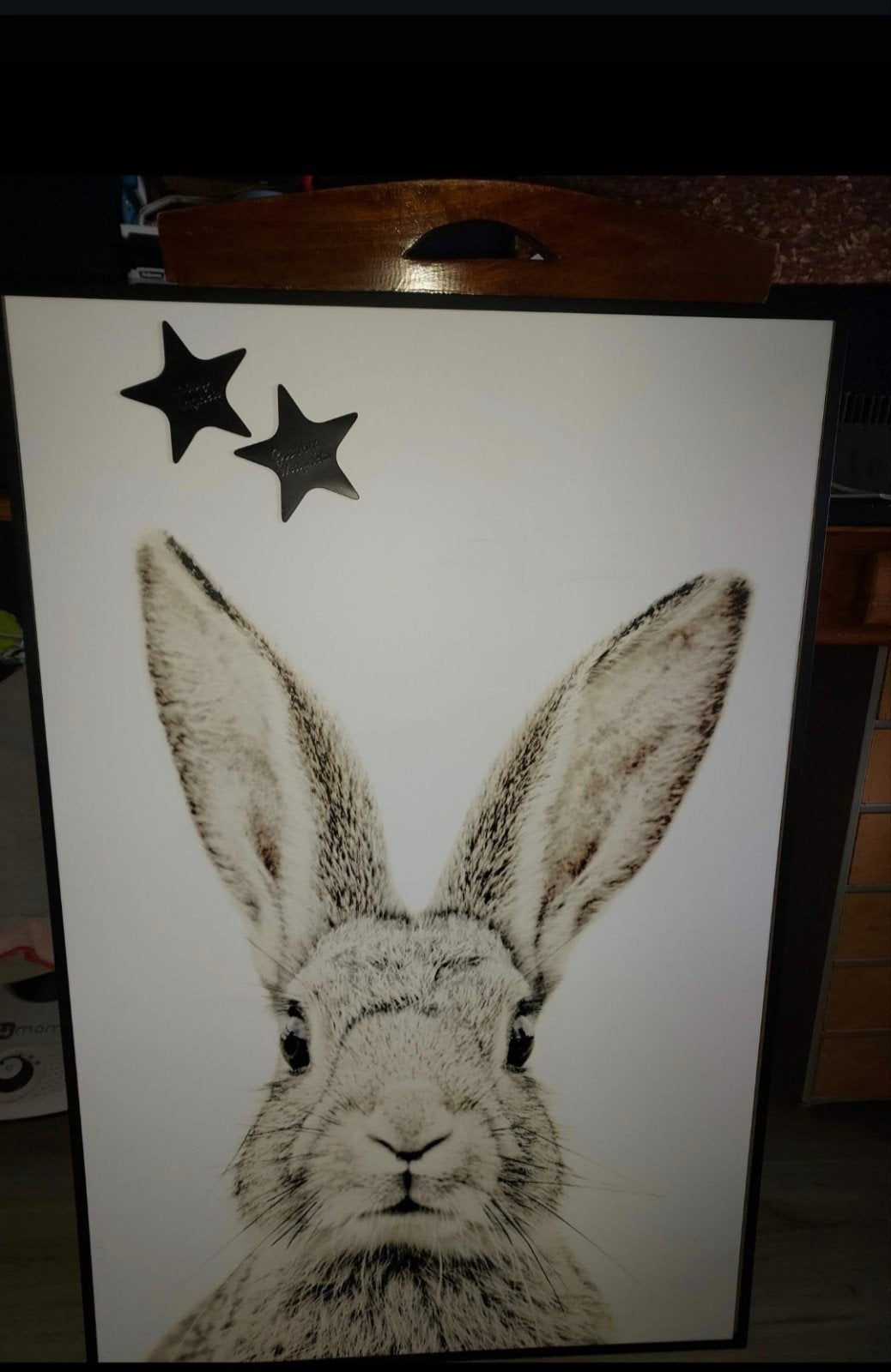 Groovy Magnets Magneetbord Konijn - Wit/Zwart, Ophalen, Metaal, Zo goed als nieuw, Wandbord of Wandpaneel