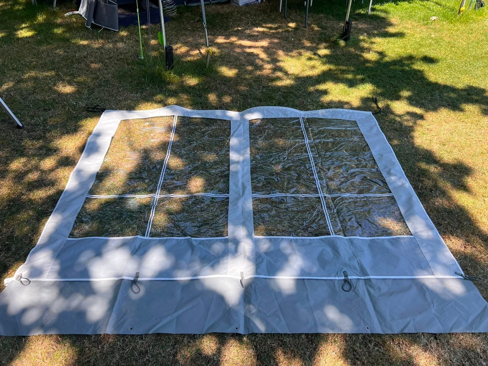 Isabella Front Sun Canopy Zijkant Grijs met Ramen, Caravans en Kamperen, Voortenten en Luifels, Ophalen, Zo goed als nieuw, Isabella
