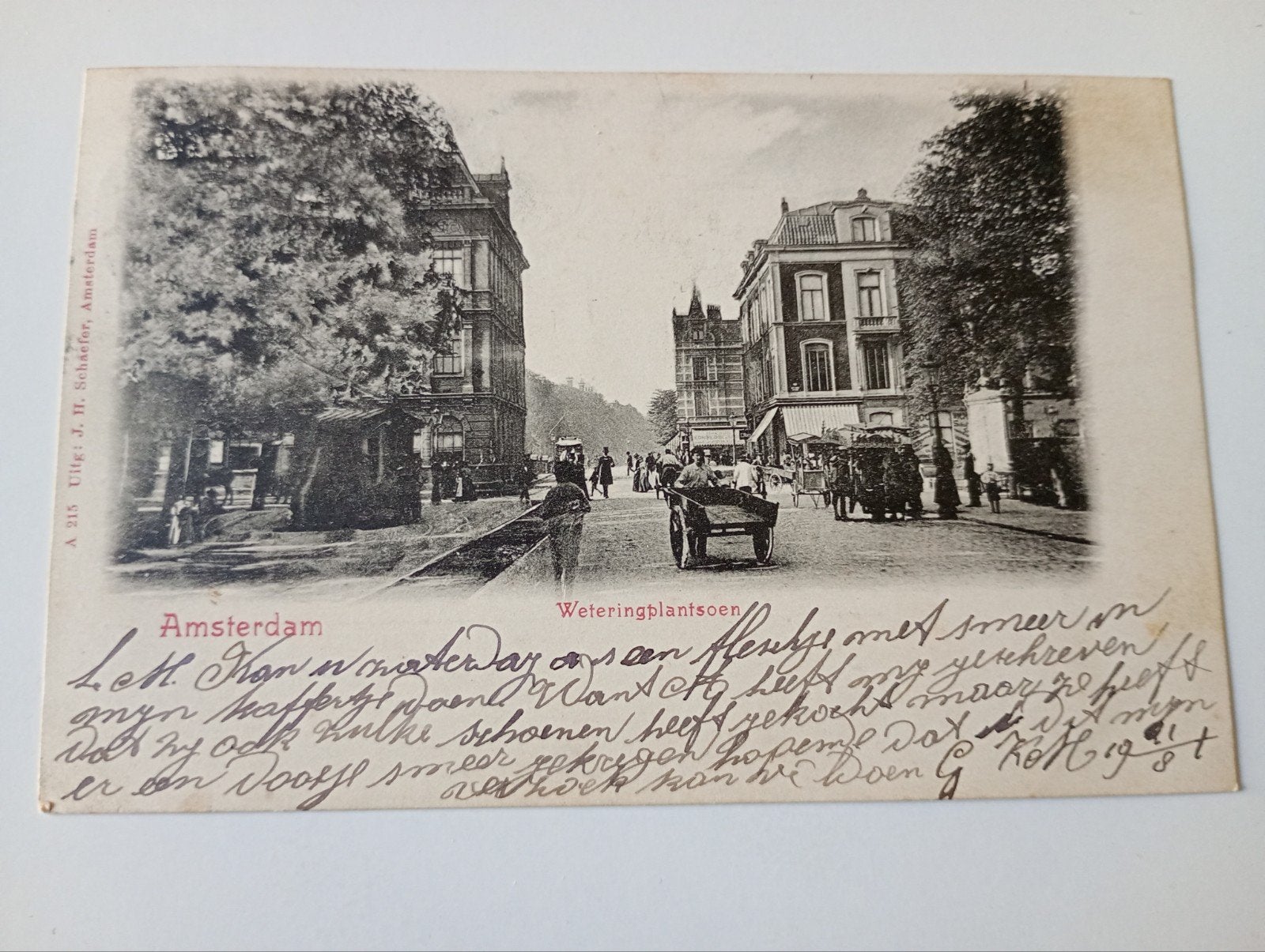 Amsterdam Weteringschans Weteringcircuit 1901, Ophalen of Verzenden, Voor 1920, Gelopen, Noord-Holland
