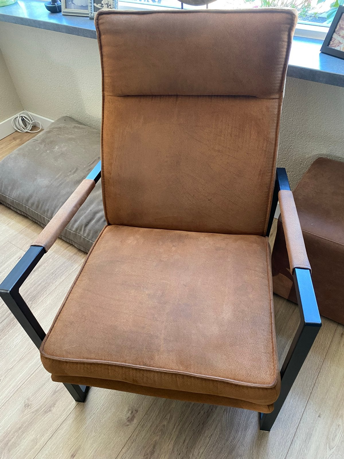 Comfortabele stoel van Woonboulevard Poortvliet, Ophalen, Gebruikt, Bruin, Eén