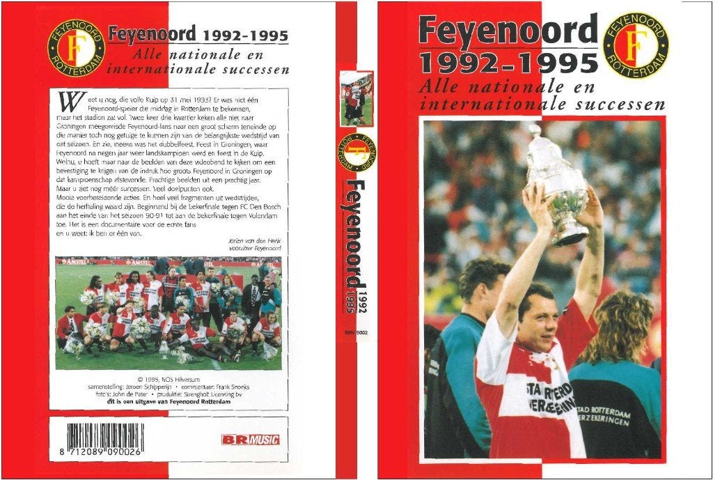 Feyenoord seizoenen 1992 t/m 1995 DVD, Verzenden, Zo goed als nieuw, Voetbal, Overige typen