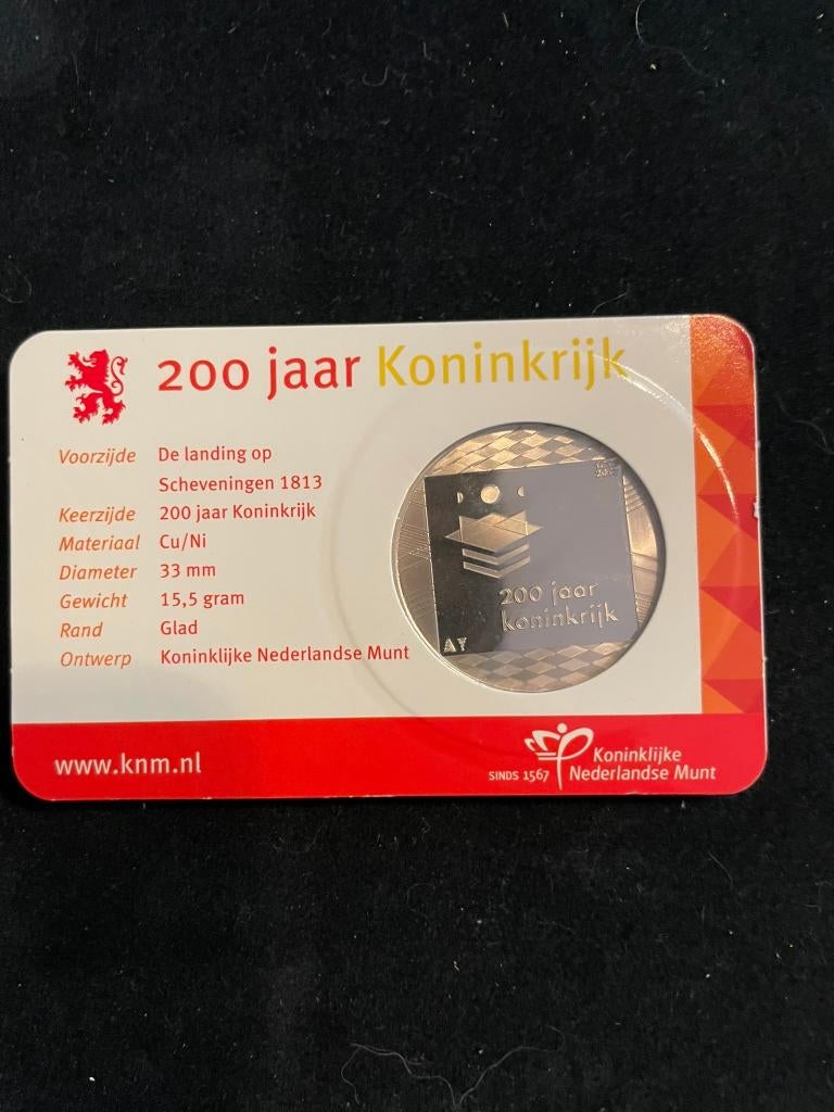 Te koop coincard Nederland 2013 200 jaar koninkrijk, Ophalen of Verzenden, Overige materialen, Nederland