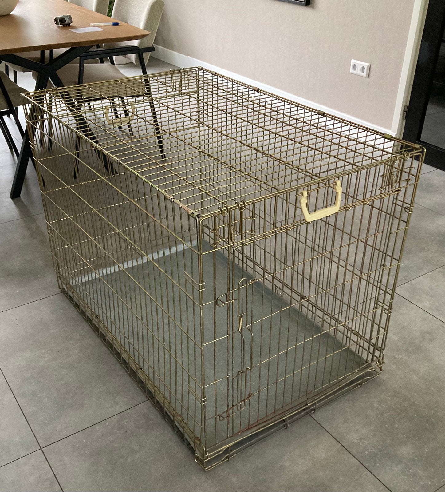 Stalen hondenbench XL, Dieren en Toebehoren, Ophalen, Gebruikt