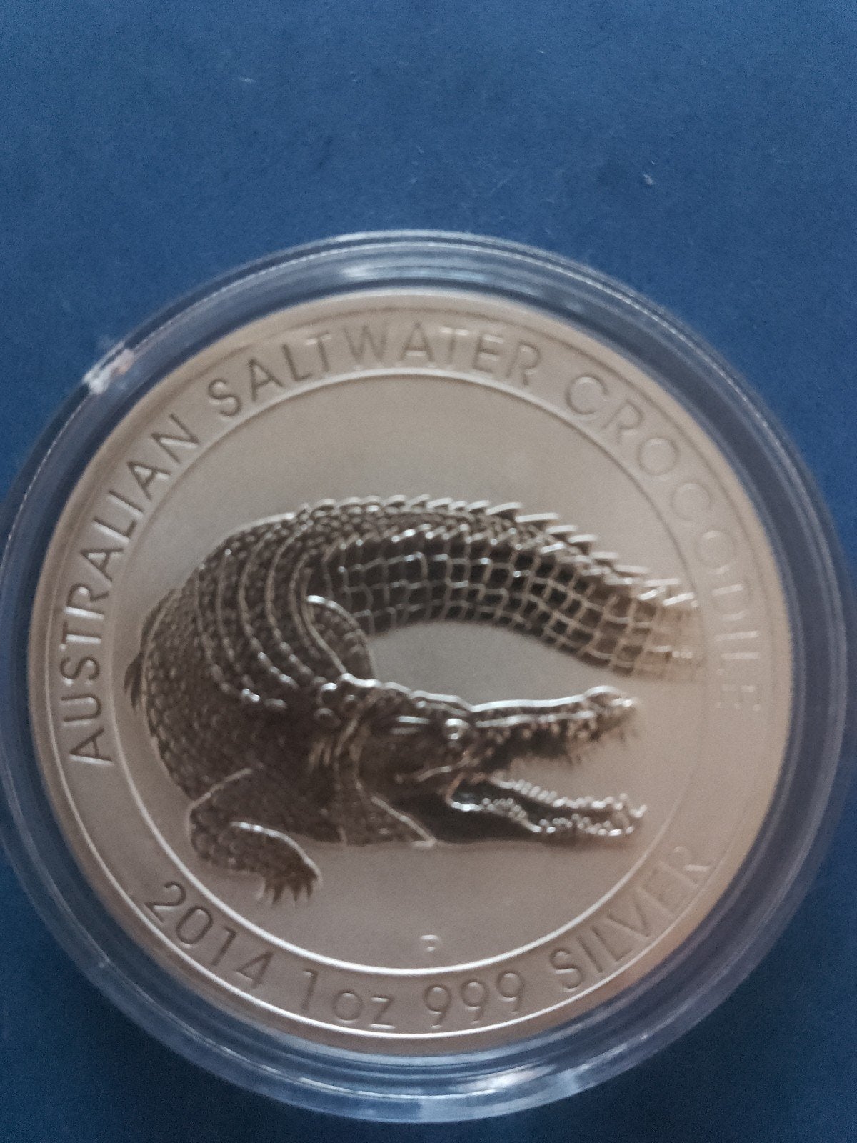 krokodil 2014 1 oz zilver, Ophalen of Verzenden, Zilver