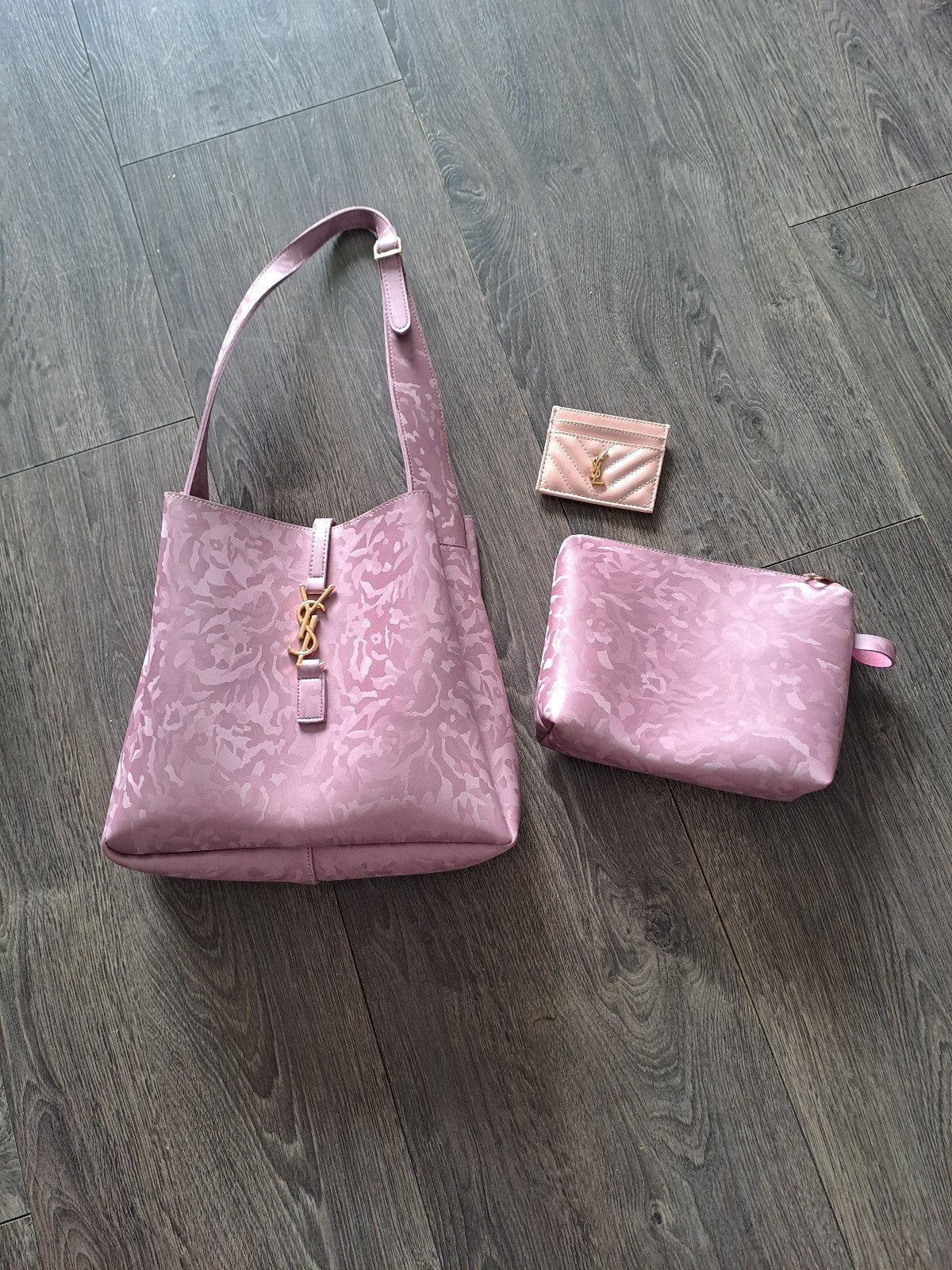 Roze handtas set met portemonnee en etui, Ophalen, Nieuw, Roze, Handtas