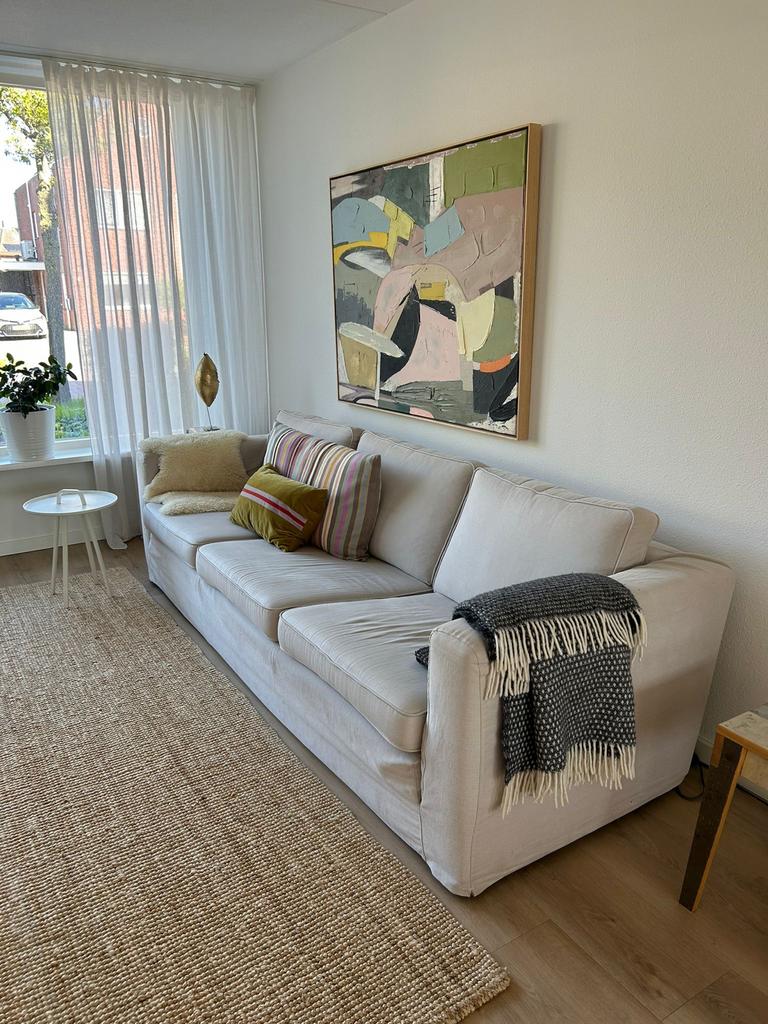 Linteloo Easy Living bank, lichtgrijs, zo goed als nieuw, Ophalen, Driepersoons, 75 tot 100 cm, Zo goed als nieuw